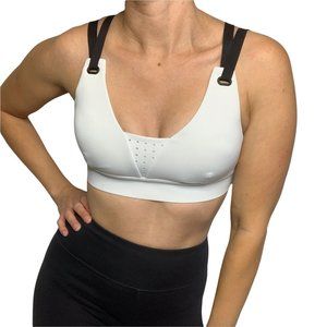 DLC Sports Bra MEDIUM Combat Double Strap Padded V-Neck Bandier Perforated M